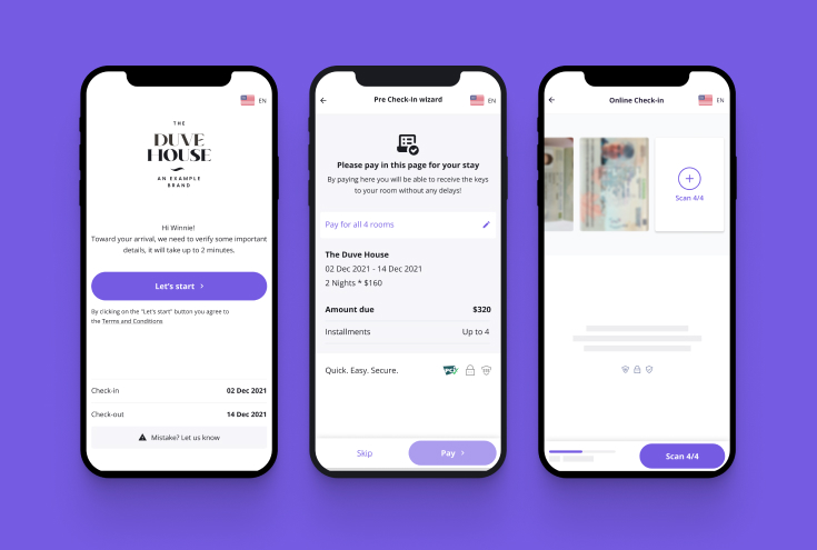 contactless online check in for hotels