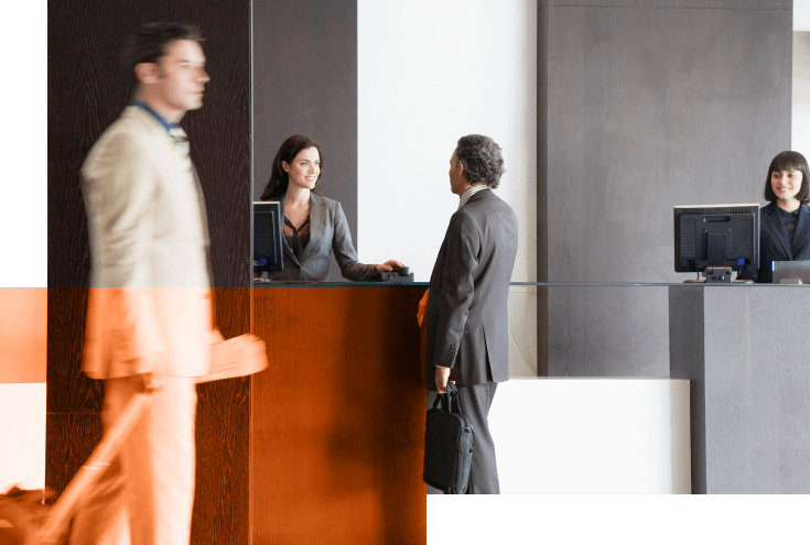welcoming receptionist