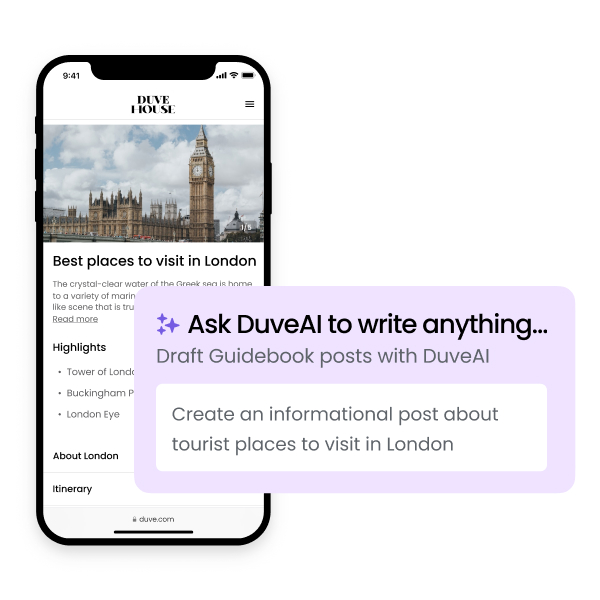 Auto Generated Guest Content for hospitality screenshot