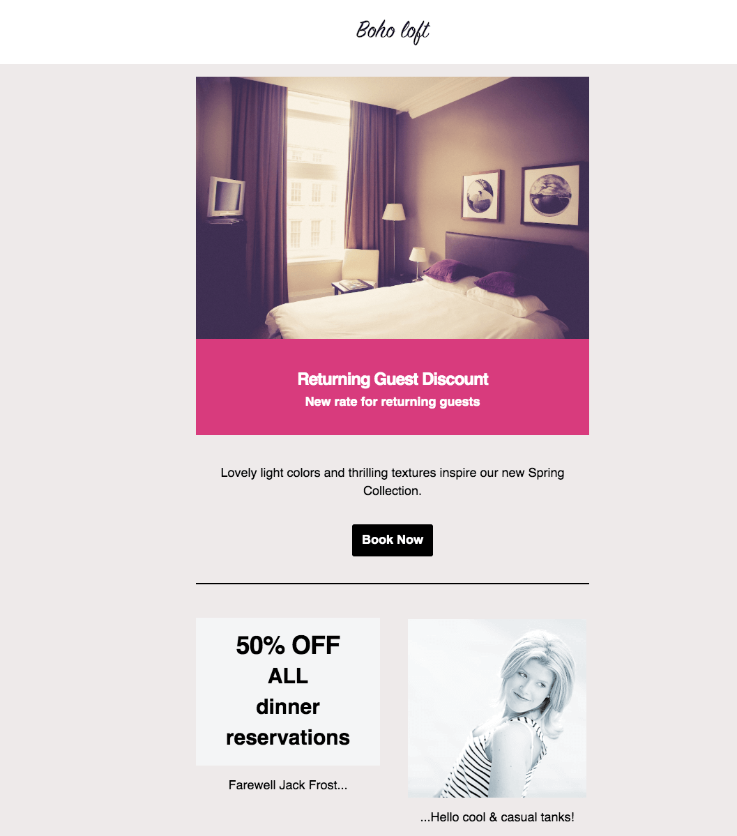 mailchimp newsletter template screenshot