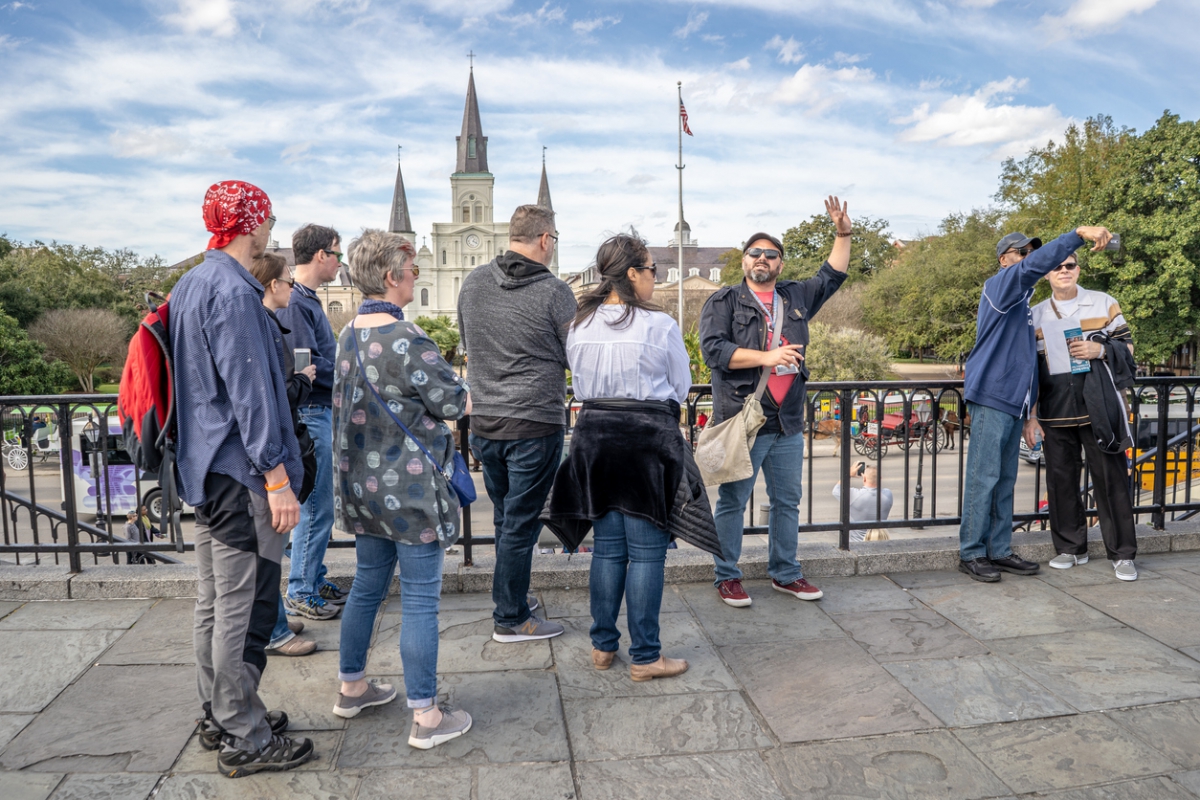 group of tourists