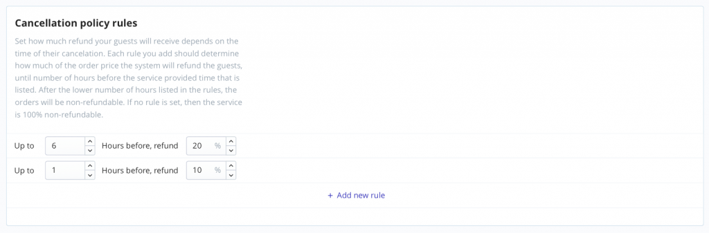 late checkout cancellation policy rules screenshot