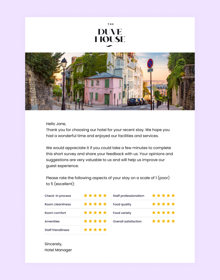 guest experience survey