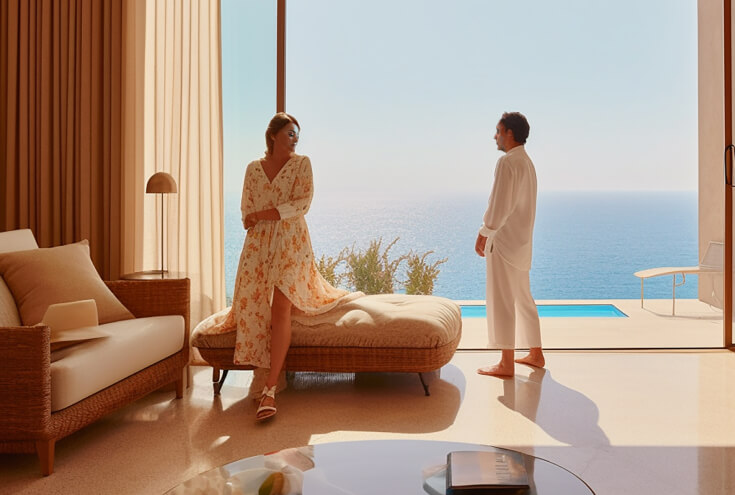 couple in a hotel room